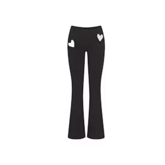 skims valentines COTTON JERSEY HEART FLARE LEGGING - Picture 1 of 1